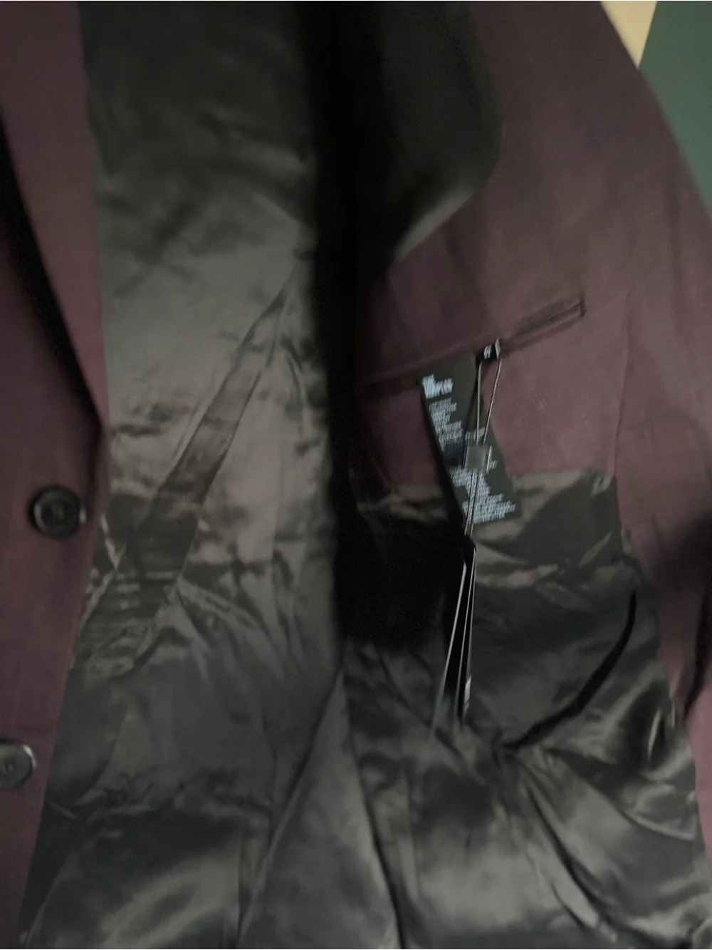 The Kooples Men's Structured Fitted Plum Blazer - French Sz 52=US L